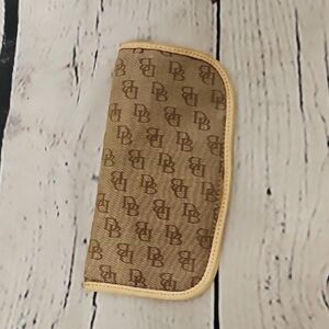 Dooney & Bourke Tan Canvas Eyeglass Case
